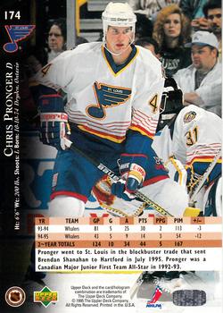 1995-96 Upper Deck #174 Chris Pronger Back