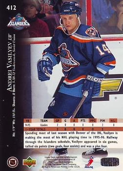 1995-96 Upper Deck #412 Andrei Vasilyev Back