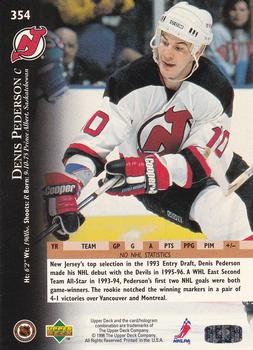 1995-96 Upper Deck #354 Denis Pederson Back