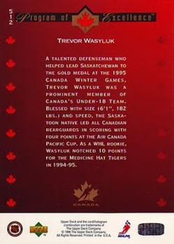 1995-96 Upper Deck #512 Trevor Wasyluk Back