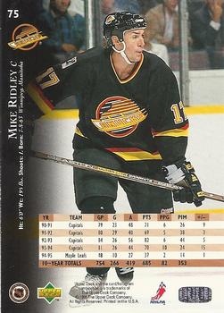1995-96 Upper Deck #75 Mike Ridley Back