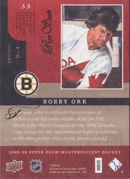 2008-09 Upper Deck Masterpieces - Brown #33 Bobby Orr Back
