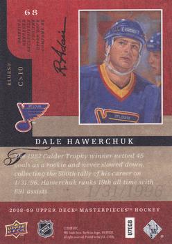 2008-09 Upper Deck Masterpieces - Brown #68 Dale Hawerchuk Back