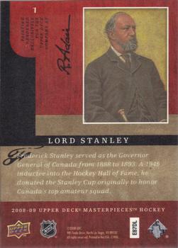 2008-09 Upper Deck Masterpieces - Brown #1 Lord Stanley Back