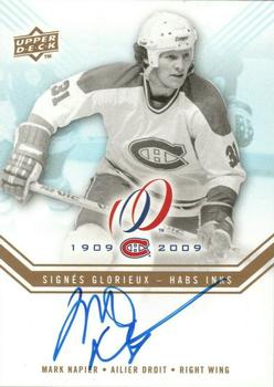 2008-09 Upper Deck Montreal Canadiens Centennial - Habs INKS #HABS-MN Mark Napier  Front