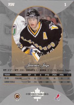 1996-97 Donruss Canadian Ice #1 Jaromir Jagr Back