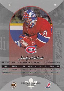 1996-97 Donruss Canadian Ice #2 Jocelyn Thibault Back