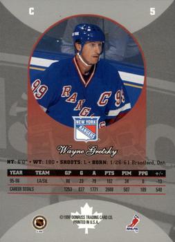 1996-97 Donruss Canadian Ice #5 Wayne Gretzky Back