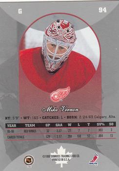 1996-97 Donruss Canadian Ice #94 Mike Vernon Back