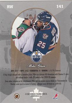 1996-97 Donruss Canadian Ice #141 Mike Grier Back