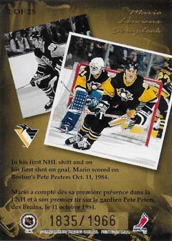1996-97 Donruss Canadian Ice - Mario Lemieux Scrapbook #1 Mario Lemieux Back