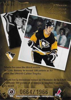 1996-97 Donruss Canadian Ice - Mario Lemieux Scrapbook #2 Mario Lemieux Back