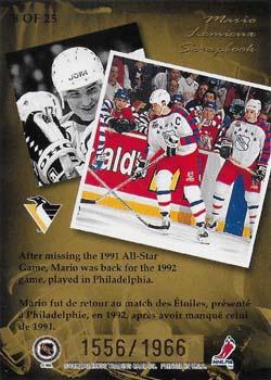 1996-97 Donruss Canadian Ice - Mario Lemieux Scrapbook #8 Mario Lemieux Back