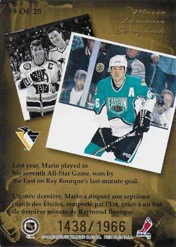 1996-97 Donruss Canadian Ice - Mario Lemieux Scrapbook #19 Mario Lemieux Back