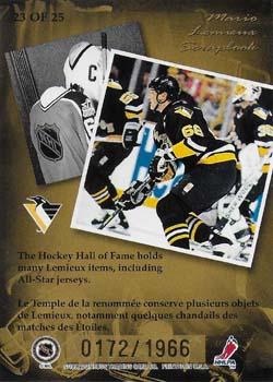 1996-97 Donruss Canadian Ice - Mario Lemieux Scrapbook #23 Mario Lemieux Back