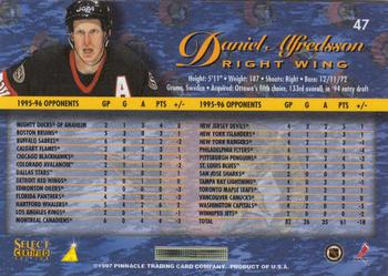 1996-97 Select Certified #47 Daniel Alfredsson Back