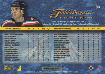 1996-97 Select Certified #80 Todd Bertuzzi Back