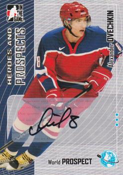 2005-06 In The Game Heroes and Prospects - Autographs #A-AO Alexander Ovechkin Front