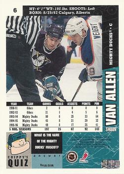 1996-97 Collector's Choice #6 Shaun Van Allen Back