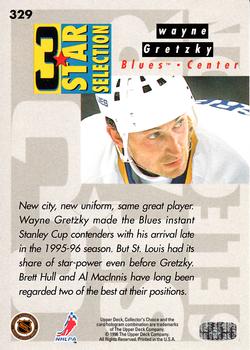 1996-97 Collector's Choice #329 Brett Hull / Wayne Gretzky / Al MacInnis Back