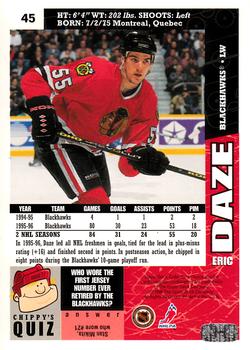 1996-97 Collector's Choice #45 Eric Daze Back
