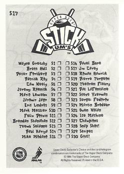 1996-97 Collector's Choice - Stick-Ums #S17 Jim Carey Back