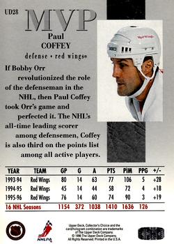 1996-97 Collector's Choice - Upper Deck MVP #UD28 Paul Coffey Back