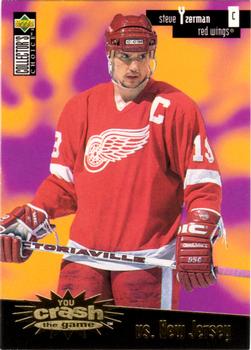 1996-97 Collector's Choice - You Crash the Game Gold #C10 Steve Yzerman Front