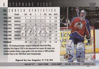 1996-97 Donruss #186 Stephane Fiset Back