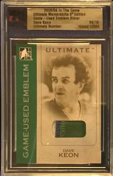 2005-06 In The Game Ultimate Memorabilia Level 2 - Emblems #6 Dave Keon Front