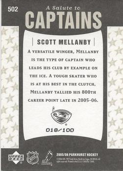 2005-06 Parkhurst - Facsimile Autographs #502 Scott Mellanby Back