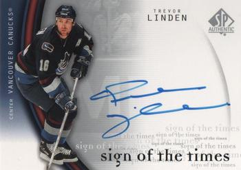 2005-06 SP Authentic - Sign of the Times #TL Trevor Linden Front