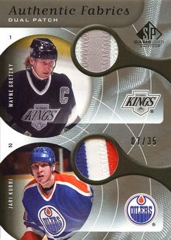 2005-06 SP Game Used - Authentic Patches Dual #AP2-GK Wayne Gretzky / Jari Kurri Front