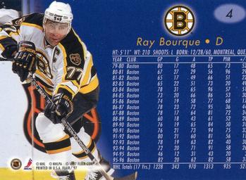 1996-97 Flair #4 Ray Bourque Back