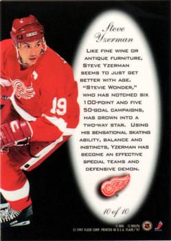 1996-97 Flair - Center Ice Spotlight #10 Steve Yzerman Back