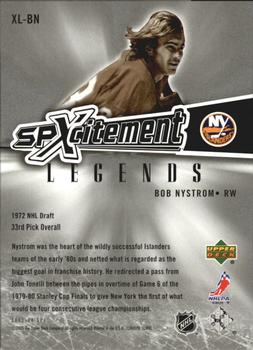 2005-06 SPx - Xcitement Legends #XL-BN Bob Nystrom Back