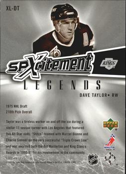 2005-06 SPx - Xcitement Legends #XL-DT Dave Taylor Back