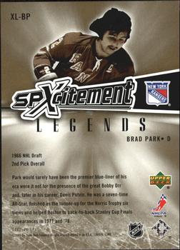 2005-06 SPx - Xcitement Legends Gold #XL-BP Brad Park Back