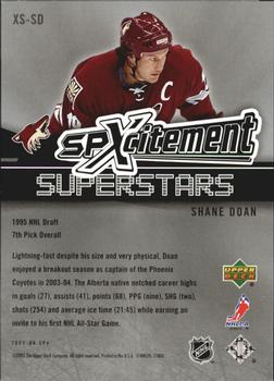 2005-06 SPx - Xcitement Superstars #XS-SD Shane Doan Back