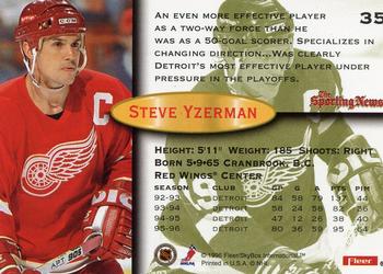 1996-97 Fleer #35 Steve Yzerman Back