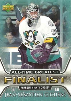 2005-06 Upper Deck - 2005-06 Upper Deck NHL All-Time Greatest Finalist #1 Jean-Sebastien Giguere Front