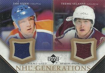 2005-06 Upper Deck - NHL Generations #D-KS Jari Kurri / Teemu Selanne Front