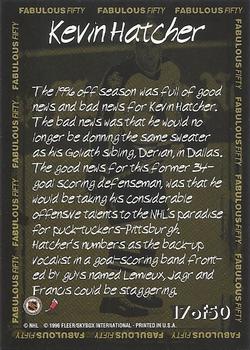 1996-97 Fleer NHL Picks - Fabulous 50 #17 Kevin Hatcher Back