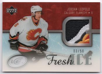 2005-06 Upper Deck Ice - Fresh Ice Glass Patches #FIP-JL Jordan Leopold Front
