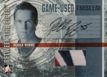 2006-07 In The Game Between The Pipes - Game Used Emblem Autograph #GUE-31 Pekka Rinne  Front