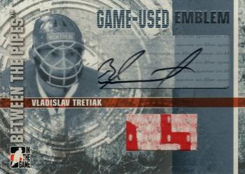 2006-07 In The Game Between The Pipes - Game Used Emblem Autograph #GUE-40 Vladislav Tretiak  Front