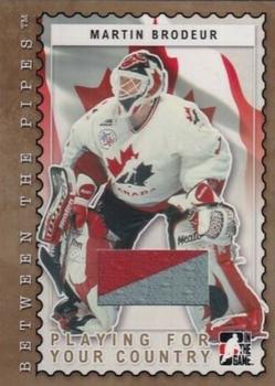 2006-07 In The Game Between The Pipes - Playing For Your Country Gold #PC-02 Martin Brodeur  Front