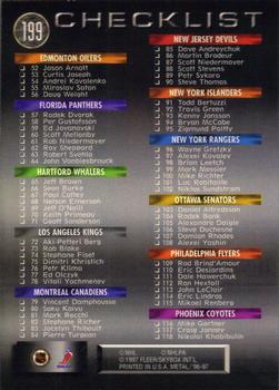 1996-97 Metal Universe #199 Checklist Back