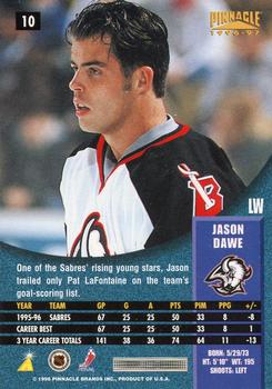 1996-97 Pinnacle #10 Jason Dawe Back
