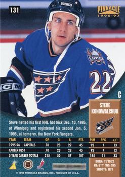 1996-97 Pinnacle #131 Steve Konowalchuk Back